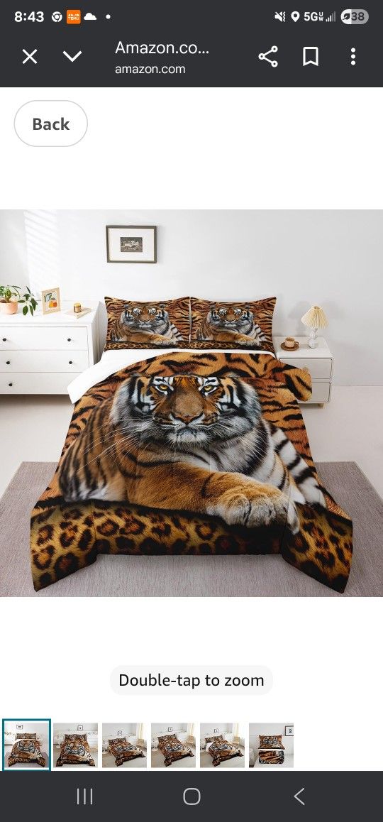 Comforter Set Tiger Print Twin