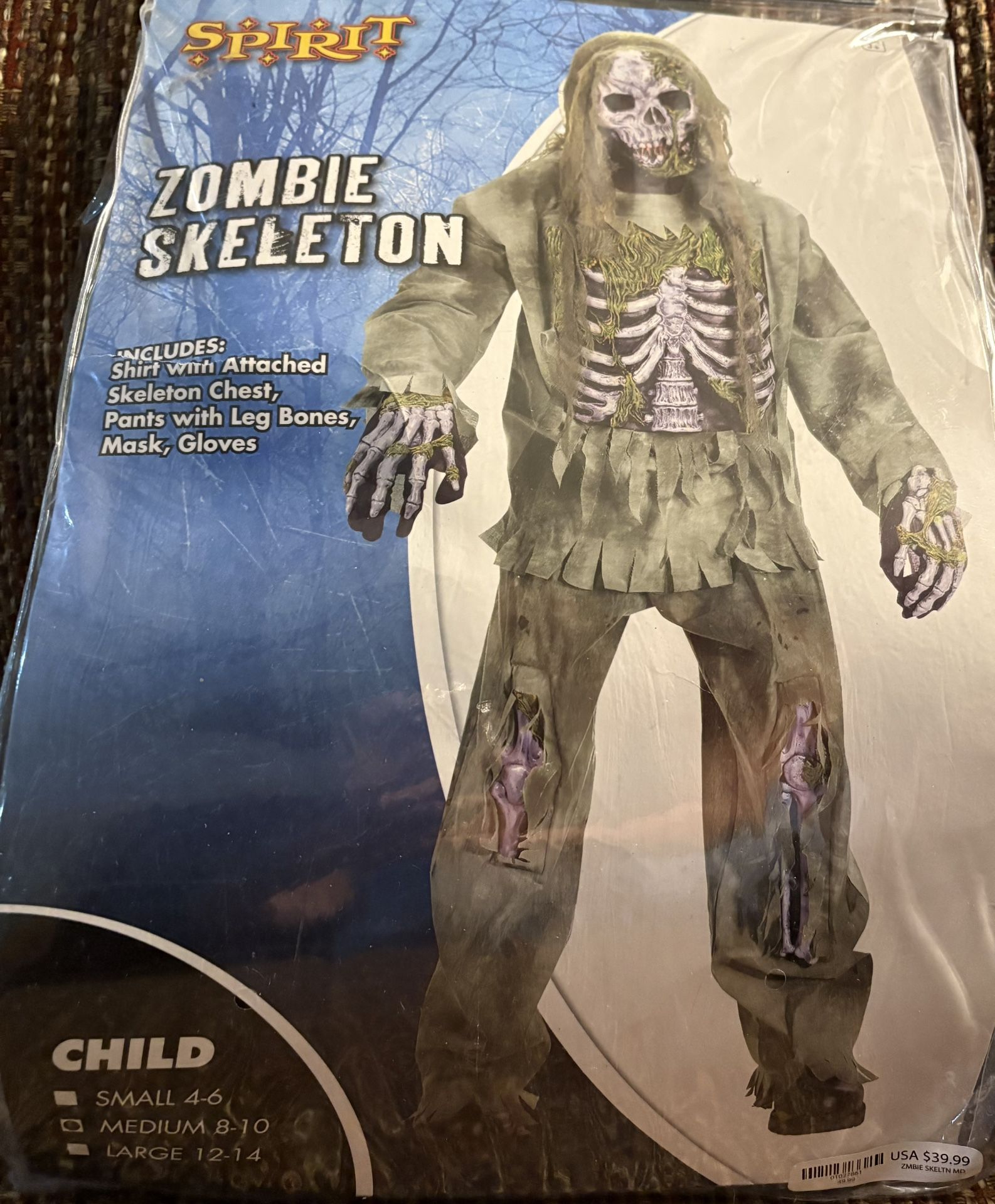 Zombie Skeleton-Halloween Costume