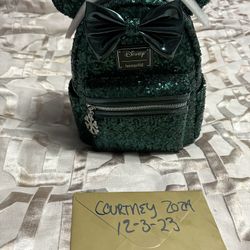 Loungefly Green Sequins Mini Backpack LE US Release 