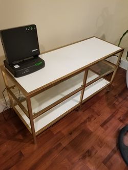 3 table set. white & gold.. the gold could use a respray..