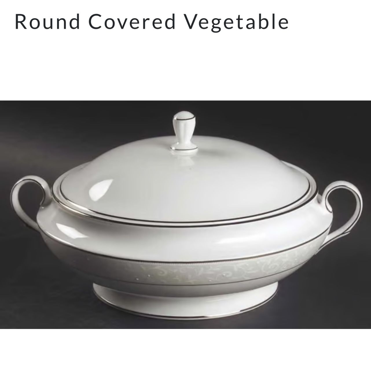 Lenox Opal Innocence Round Covered Vegetable