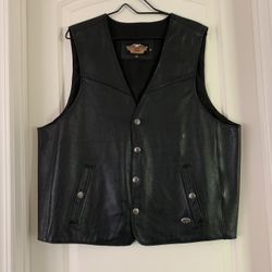 Men’s Harley Davidson Leather Vest Size XL