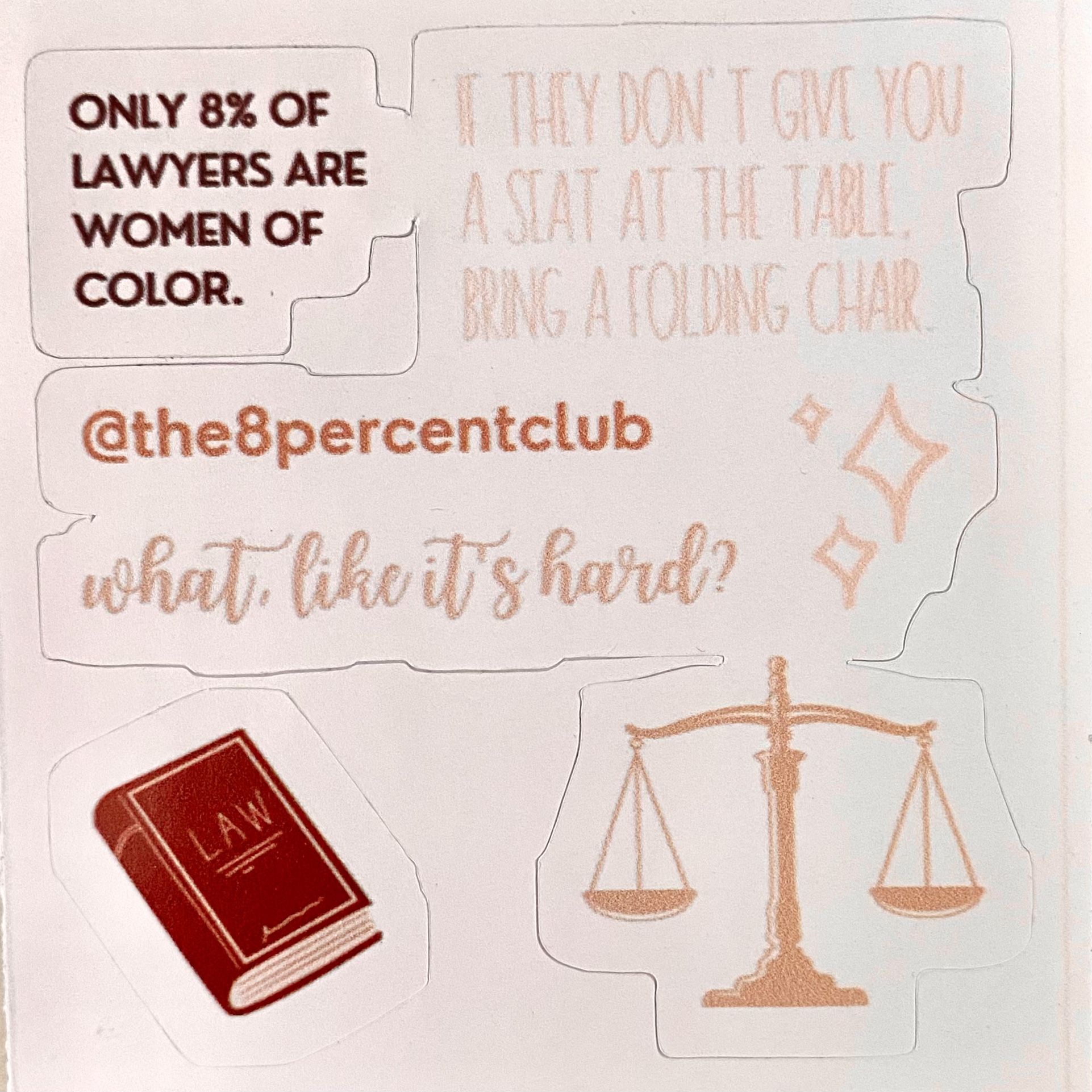 Law School Laptop Stickers - Women of Color in Law