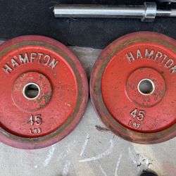 VINTAGE 45LB HAMPTON Bumper Weights