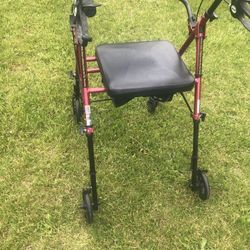 Mobility  Walker  And Seat  And Storage  Under Seat 