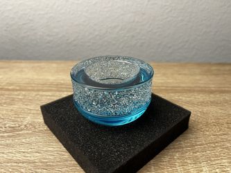 Swarovski Shimmer Tealight Holder, Light Blue