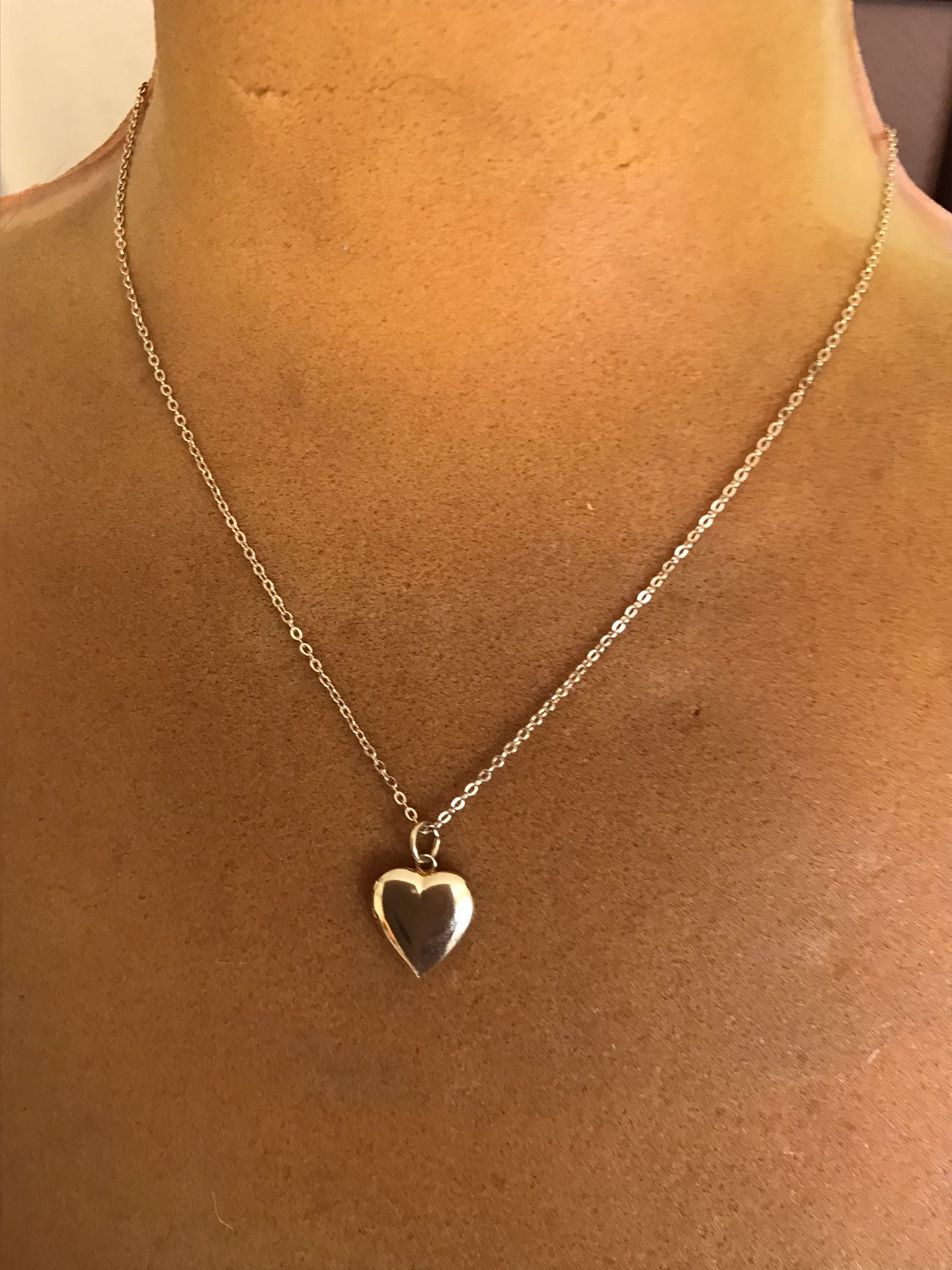 Valentines Gold Heart Necklace Special Double Heart Photo Frame Mini Locket Pendant Necklace Can Ship Today