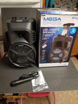 Tzumi Mega Bass 20W LED Jobsite Speaker