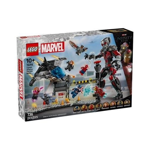 LEGO Marvel Captain America Civil War Action Battle with 8 Minifigures & Giant Ant Man (LEGO Model: 76314)