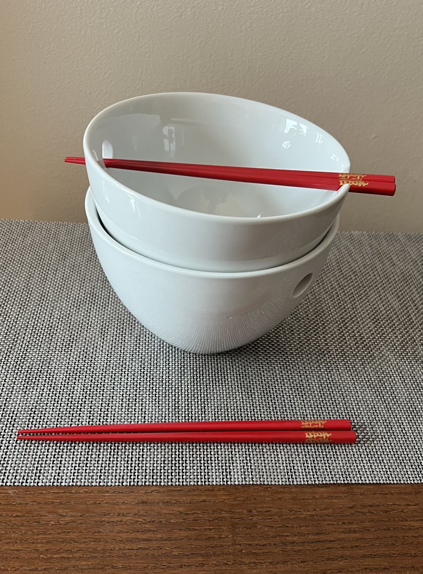 Ramen Bowls with Chopsticks - Set of 2