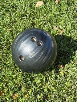 Used Bowling Ball 14lb Ebonite Galaxy 300 Gray Swirl 1st Drill VTG WITH BAG