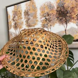 Kids Boho Wicker Woven Hat 11in