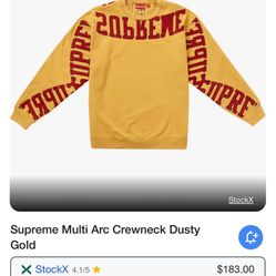 Supreme Yellow Multi-arc Crewneck 