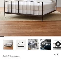 Crate & Barrel Mason Shadow King Bed