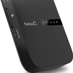 NewQ Filehub AC750 Travel Router: Portable Hard Drive SD Card Reader & Mini WiFi Range Extender for Travel | Wireless Access External Harddrive & USB 