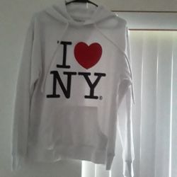 Ladies Hooded Sweatshirt I Love NY