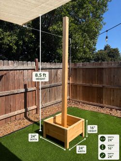 String Light Planter / Planter With Post