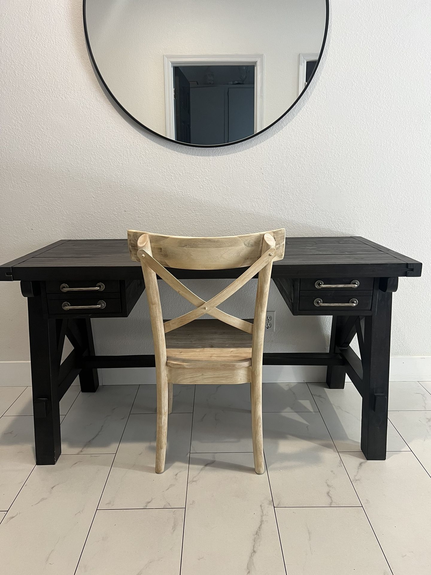 Solid Wood Well Made Desk And Chair
