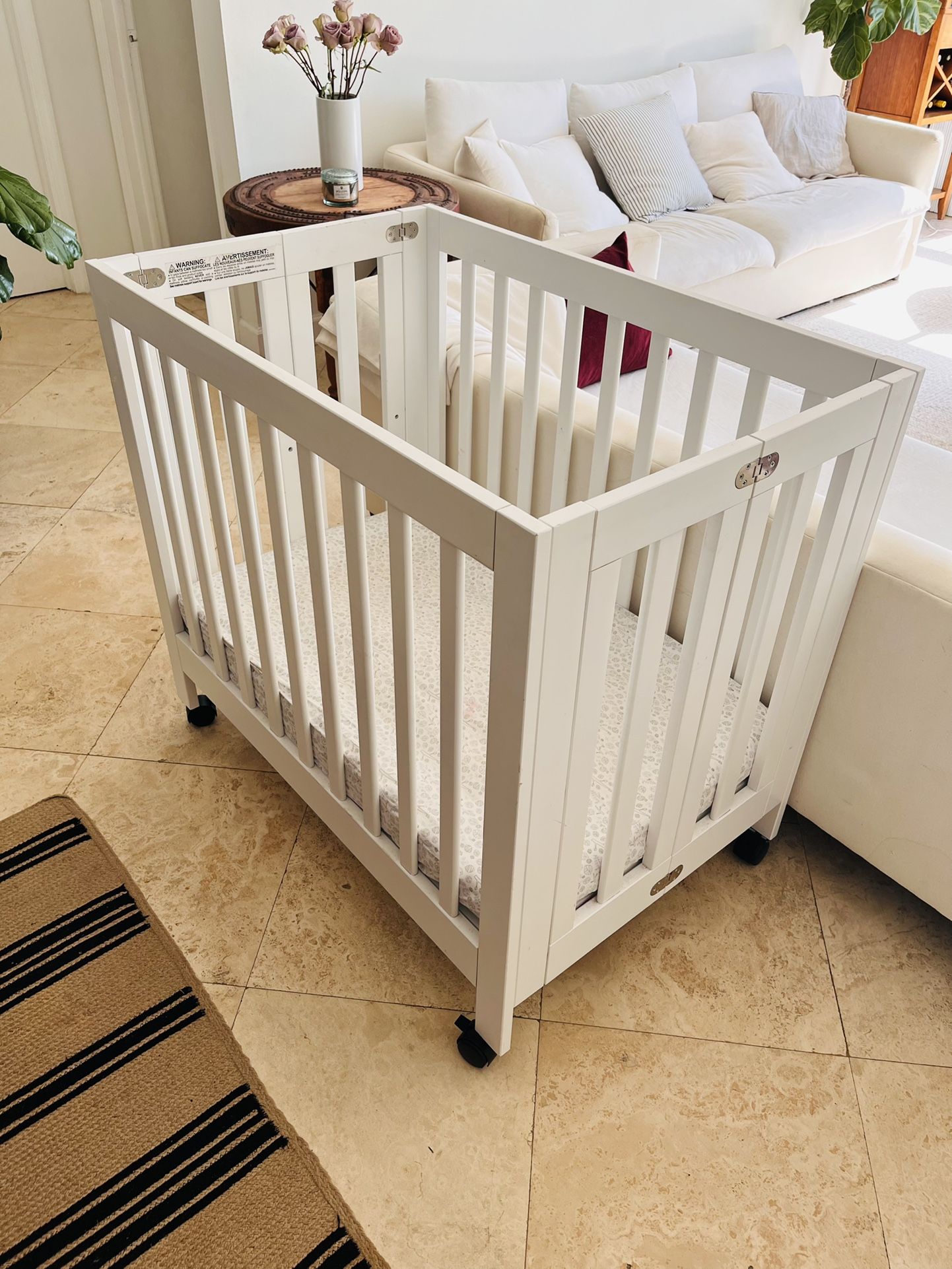 Babyletto origami top mini crib sale