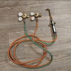 Vintage -Craftsman-Harris Oxy-Acetylene Torch Set with Regulators and Hoses