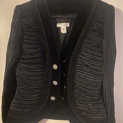 George F Couture Black Vintage Jacket Size 10