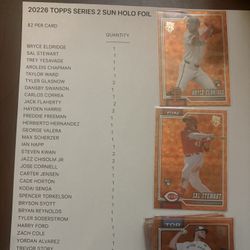2026 Topps Series 2 Sun Holo Foil Inserts