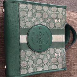  Coach Purse (green Jaguar Print)