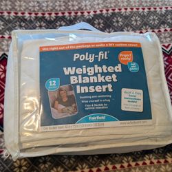 12lbs Poly -Fil Weighted Blanket Insert |  42 in x 72 inches
