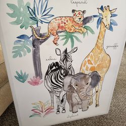 Children’s animal canvas