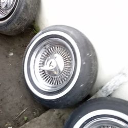 4 Tires, 4 Wire 15" Wheels And 4 knock Boffs 