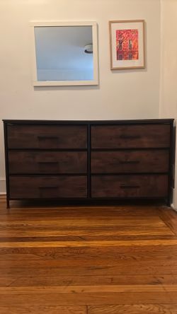 Brown wooden drawer