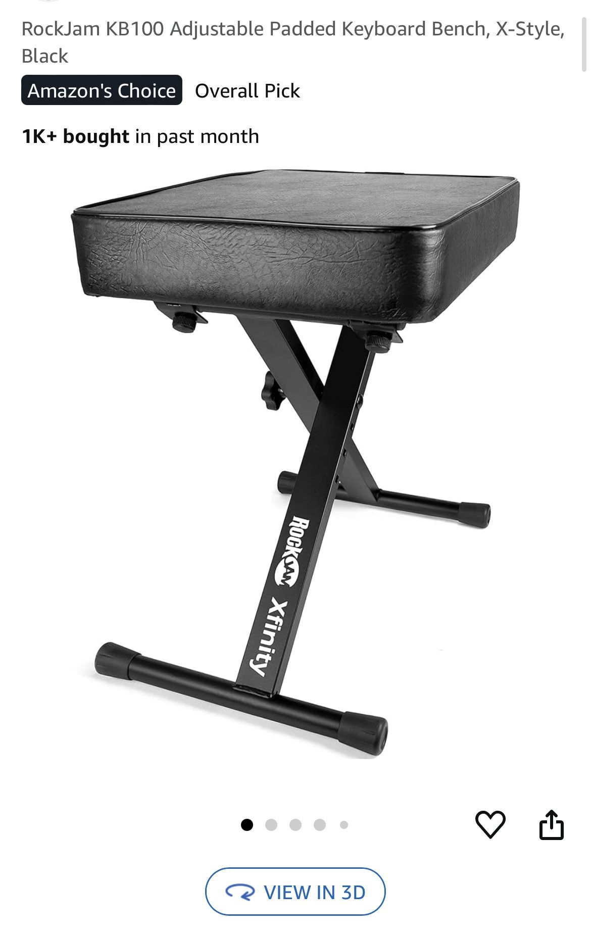 RockJam Keyboard bench