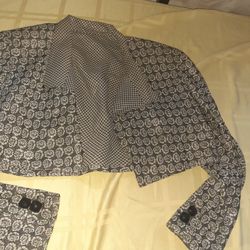 Black Bedazzled Cropped Jacket Top