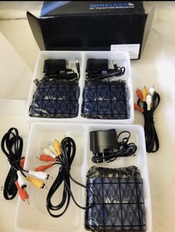 Wireless Audio Video SD TV Sender one Transmitter & two Receivers