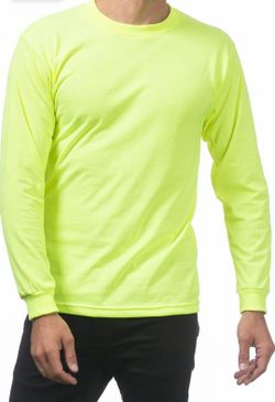 Safety Green Work ProClub Long Sleeve