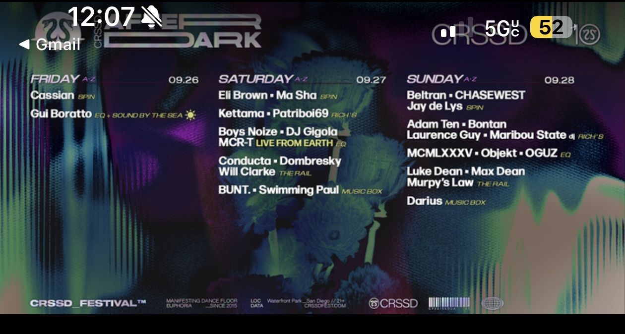2x CRSSD BUNT AFTERPARTY TICKETS