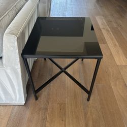 Black Glass End Tables