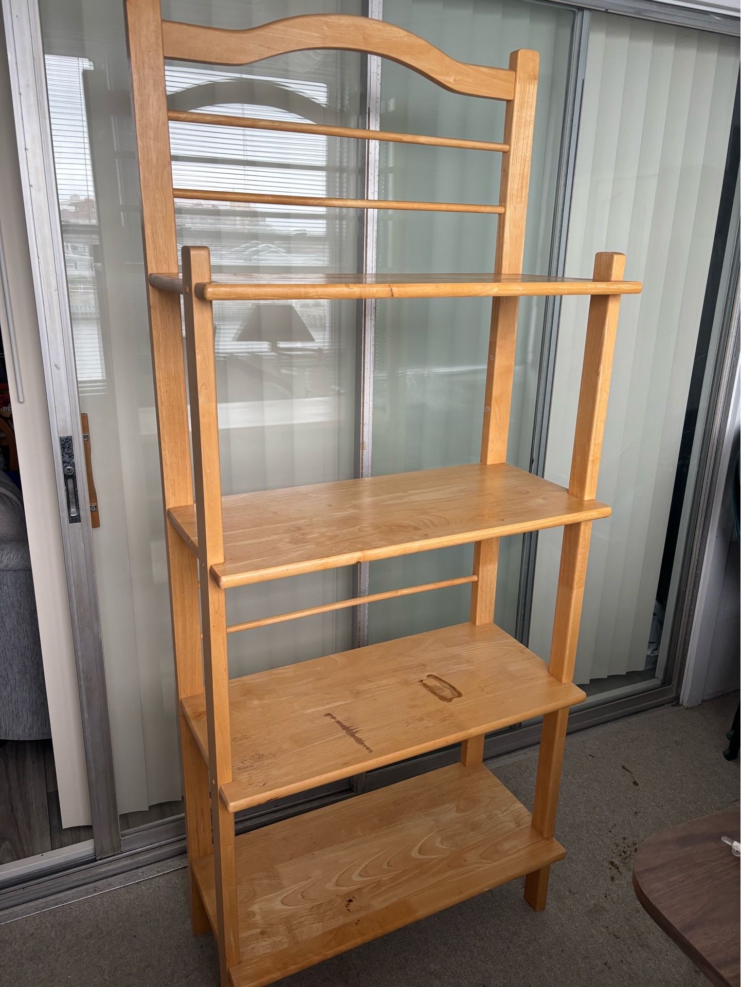 Blonde 4 shelf display/storage unit