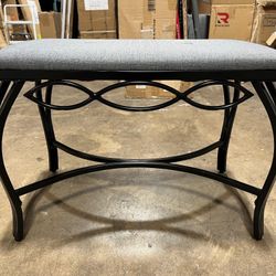 Mango Steam Heather Gray Shoe Bench - Vanity Seat for Makeup Room, Dressing Stool, Entryway Bench - Powder Coated, Upholstered, Space Saving
