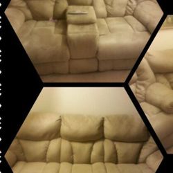 2 piece sofa with recliners and sofa bed