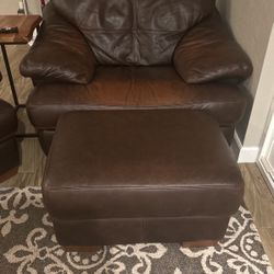 Brown Real Leather Couch