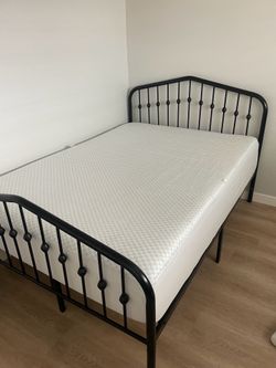 Full sized mattress and bed frame