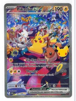 Pikachu Ex 150/128 SIR 30th Anniversary Holo