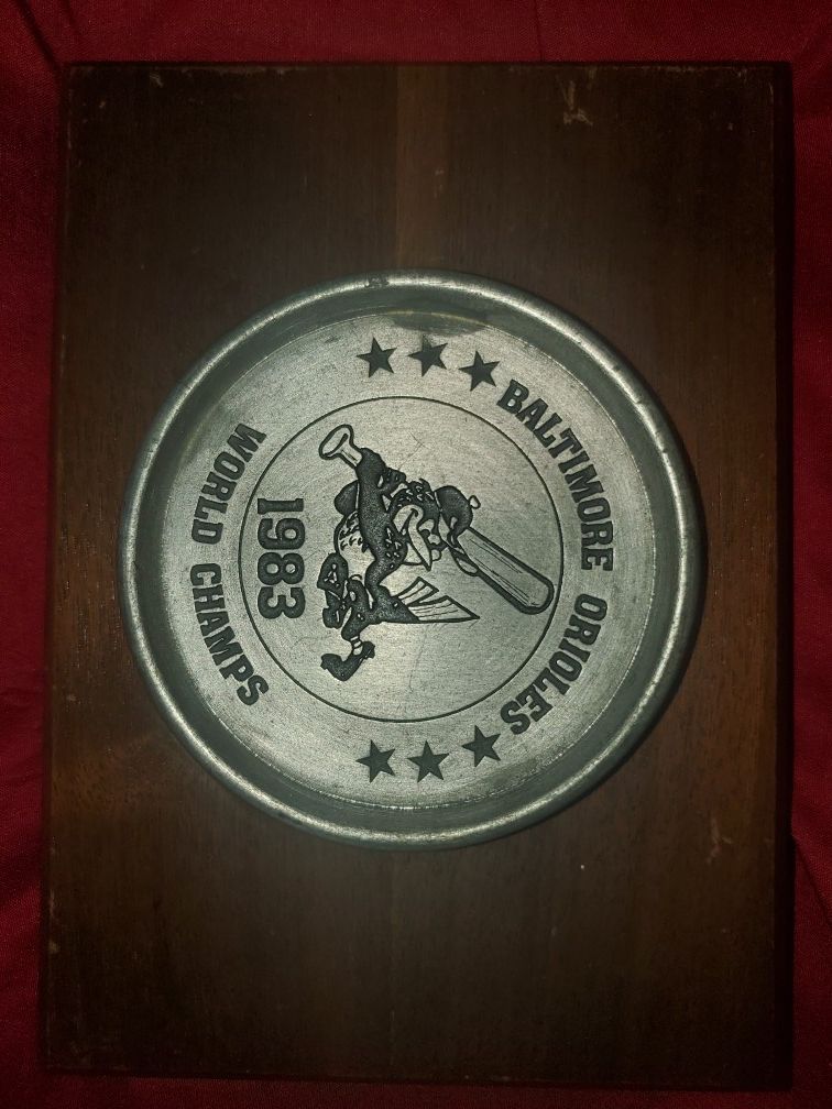 1983 Baltimore orioles world champs plaque