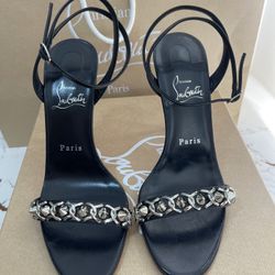 Christian Louboutin Black Strappy Heels