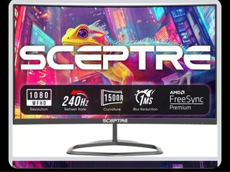 Sceptre Curved 24.5-inch Prime Gaming Monitor up to 240Hz 1080p R1500 1ms DisplayPort x2 HDMI x2 Blue Light Shift Build-in Speakers, Machine Black 202