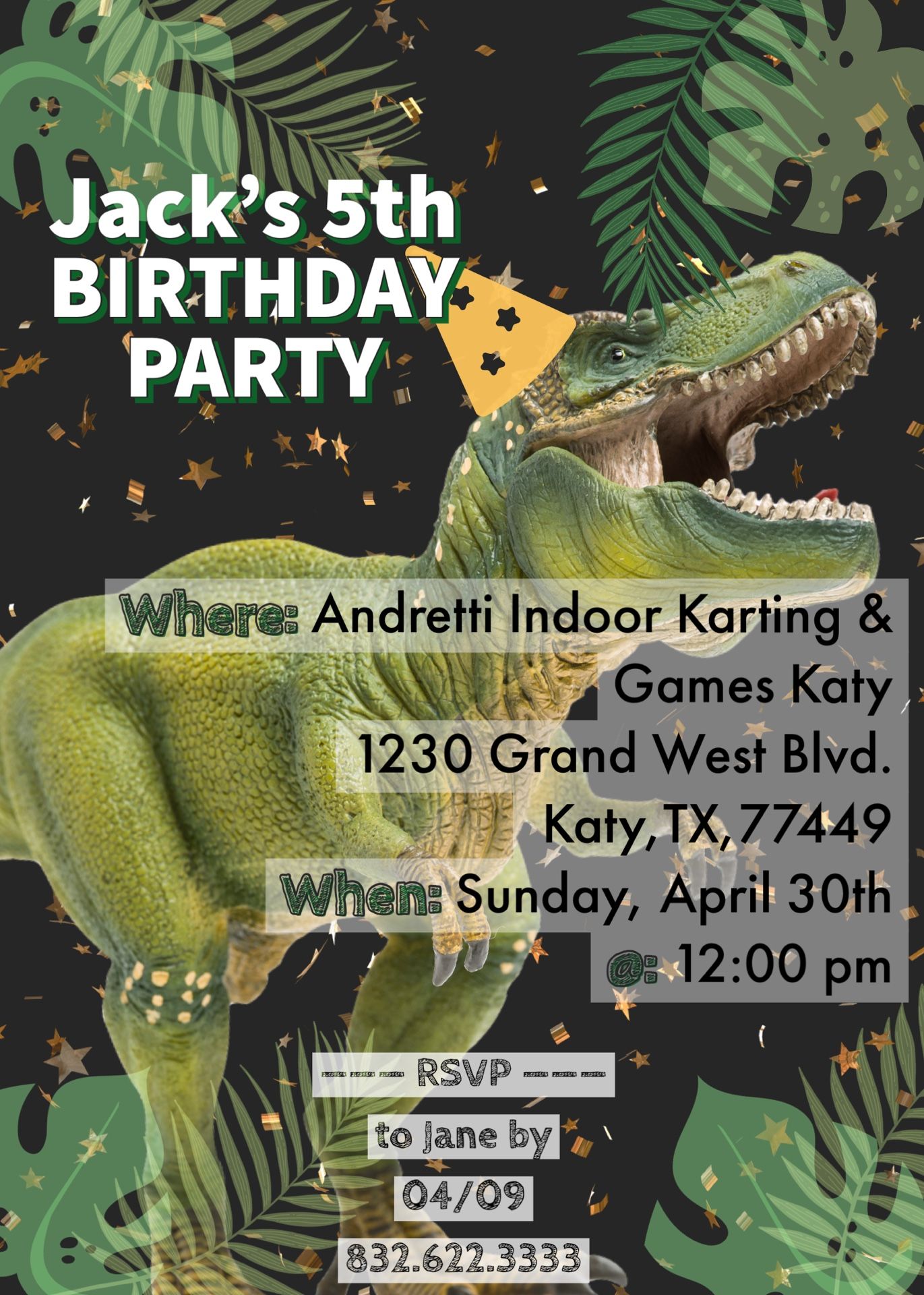 DigitalDinosaur Invitation, Customized And Ready To Share Or Print 