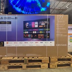 77 “ LG smart 4K EVO OLED HDR 144HZ 77C5 TV 