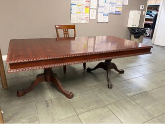 Large wood dining table