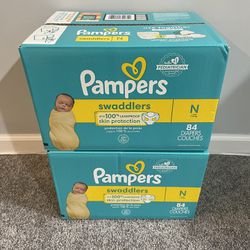 168 Pampers Newborn Diapers